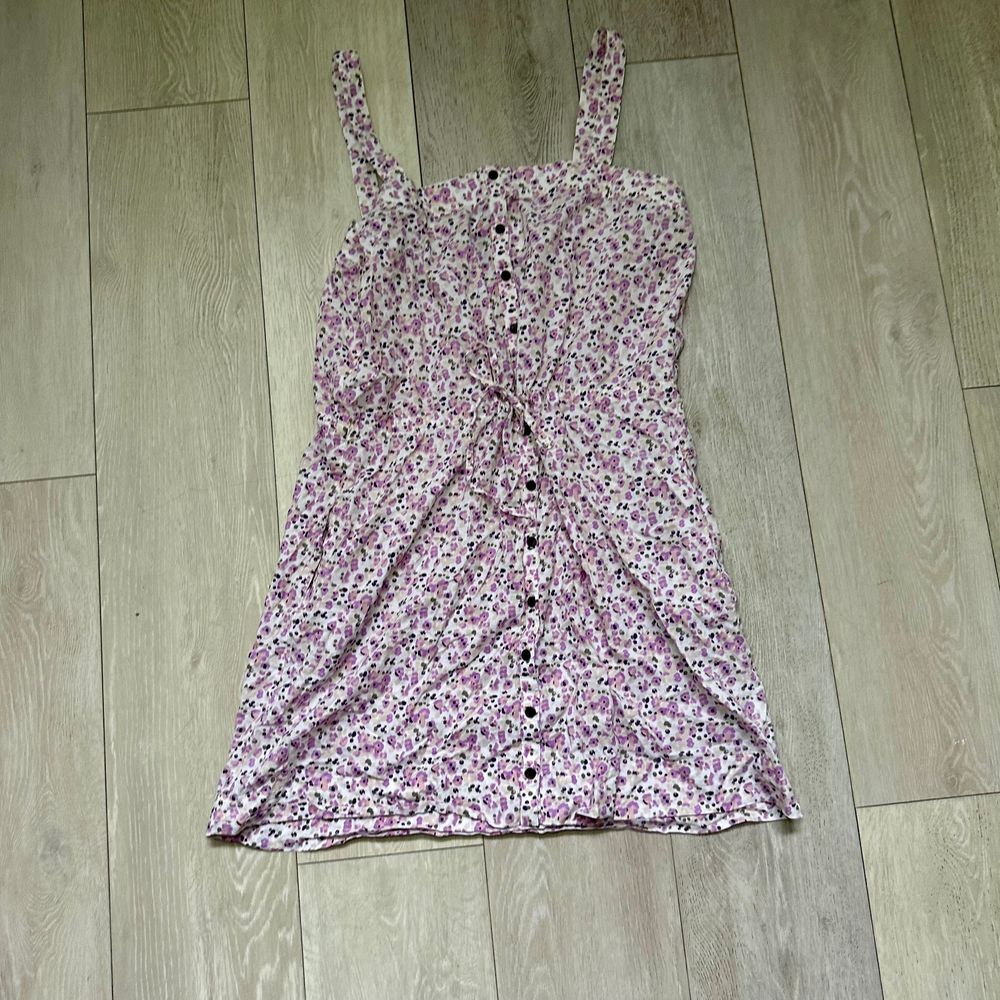 Tommy Hilfiger 100% cotton‎ mini cottagecore floral dress cinched waist size m